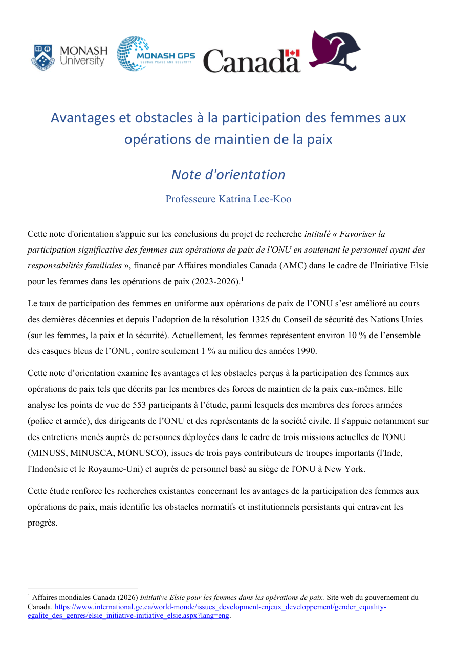 Participation des femmes — Français